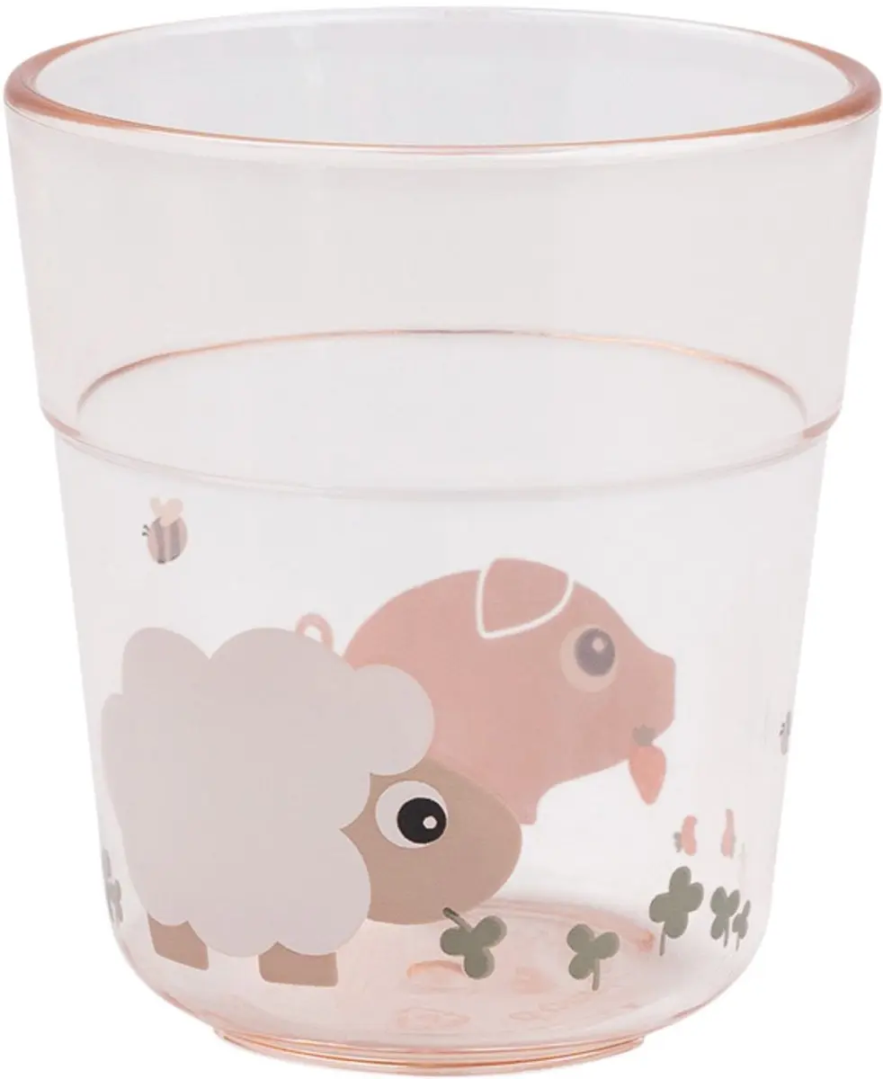 Done By Deer Tiny Farm Beker - Roze - 220ml