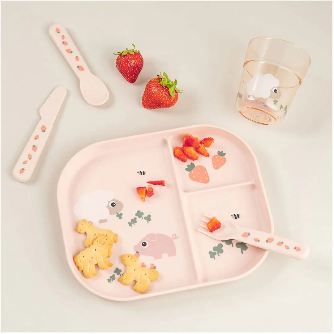Done By Deer Tiny Farm Bestek - Roze - 3-delig - afbeelding 4 van 6