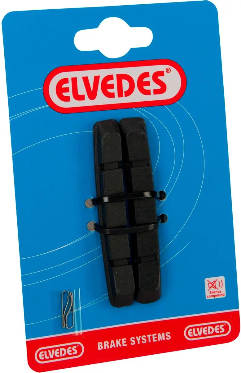 Elvedes V-brake Remblokken 72mm - Zwart - afbeelding 4 van 5