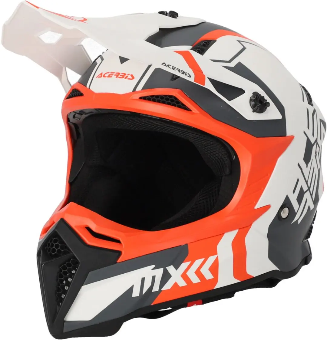 Acerbis Profile 5 Wit Oranje Crosshelm