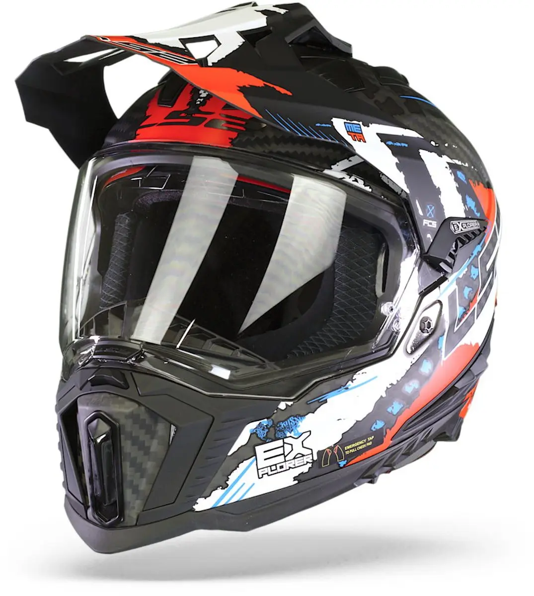 LS2 MX701 C Explorer Extend Mat Rood Adventure Helm