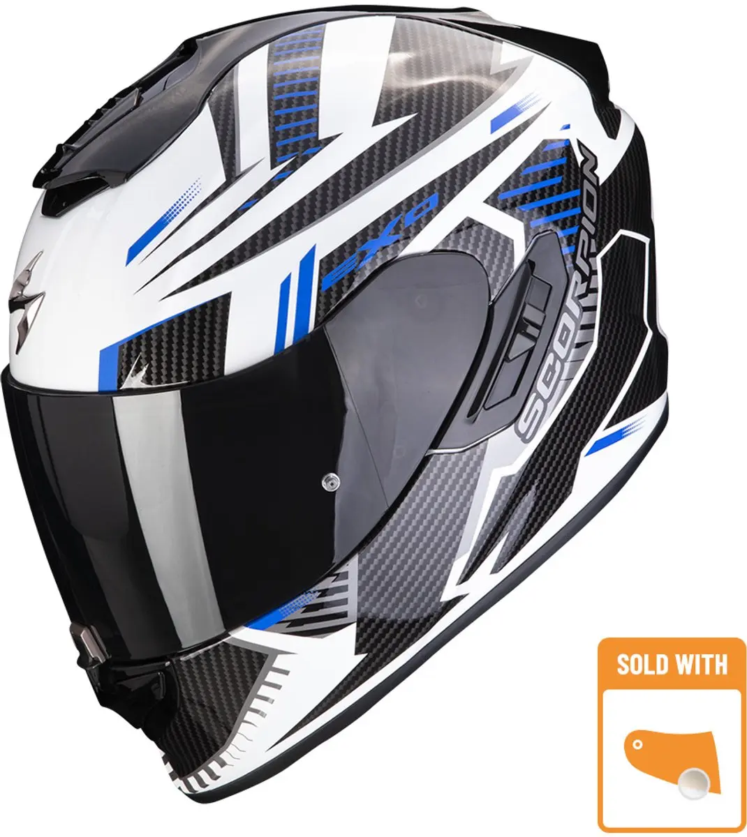 Scorpion Exo-1400 Evo Air Shell Wit-Blauw Integraalhelm