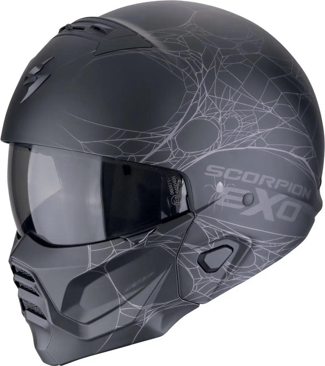 Scorpion EXO-Combat II Spiderweb Zwart Zilver Jethelm