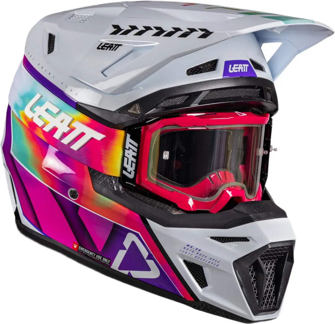 Leatt Moto 8.5 V26 Multikleur Roze Crosshelm met Bril