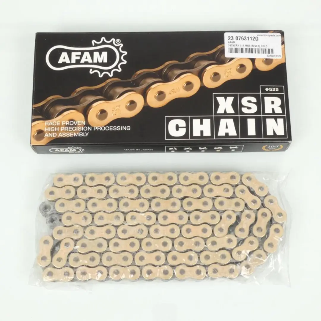 AFAM A525XSR2-G Aandrijfketting 112 Schakels - 525 Steek - Goud - afbeelding 4 van 5