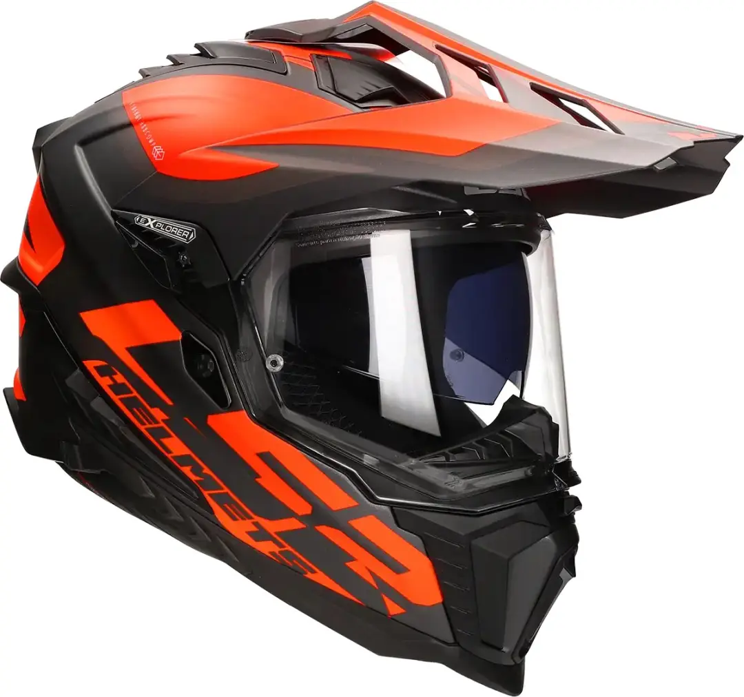 LS2 MX701 Explorer Alter Mat Zwart Fluo Oranje 06 Adventure Helm