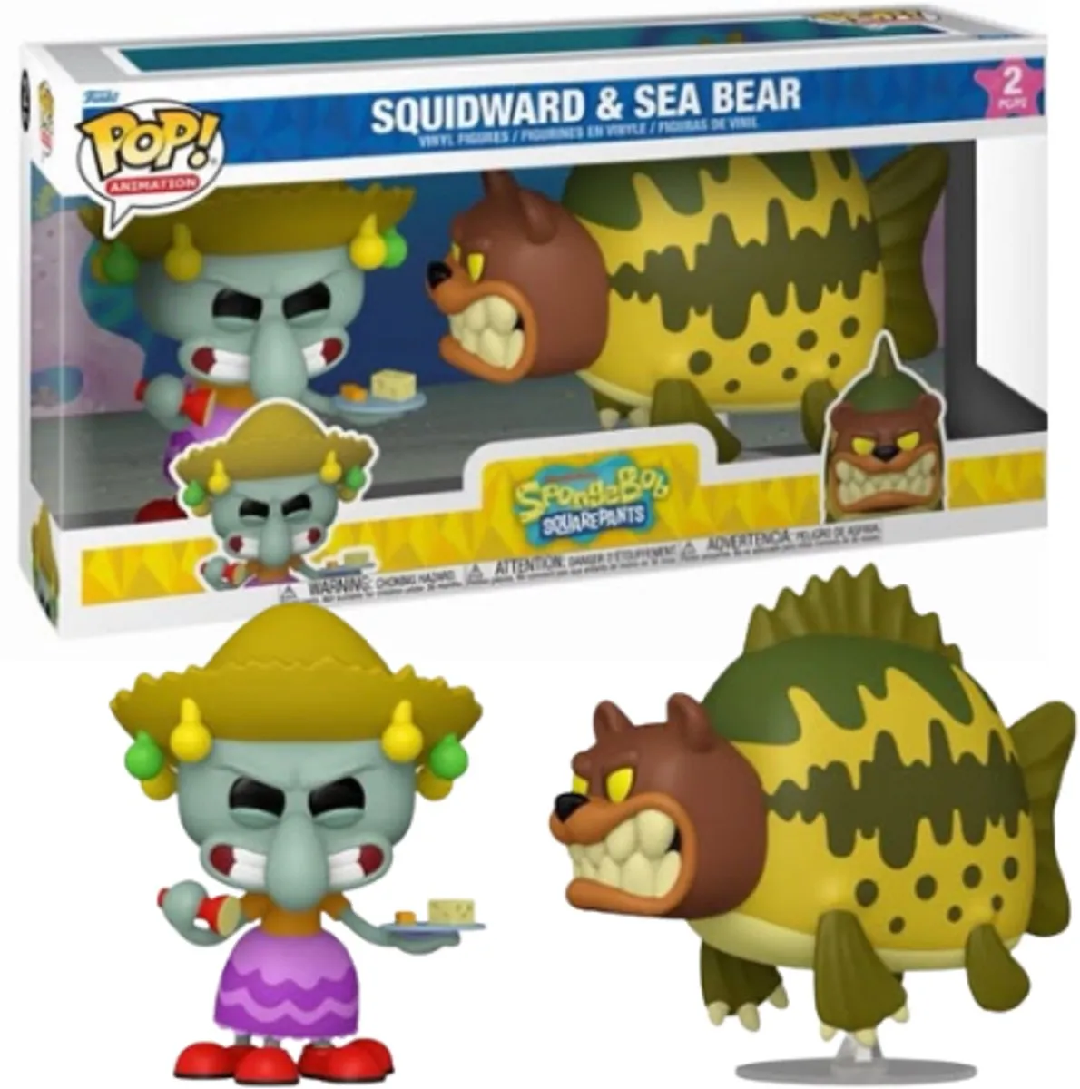 Funko Pop! Spongebob Squarepants Squidward & Sea Bear 2-Pack