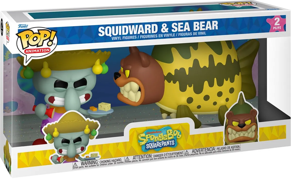 Funko Pop! Spongebob Squarepants Squidward & Sea Bear 2-Pack