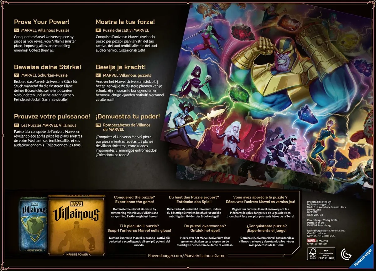 Ravensburger Marvel Villainous Ultron Legpuzzel 1000 Stuks