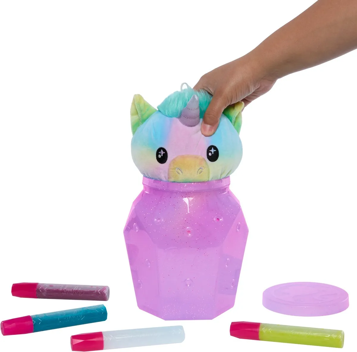 Barbie Tie-Dye Unicorn Pluszak - Meerkleurig - afbeelding 3 van 6