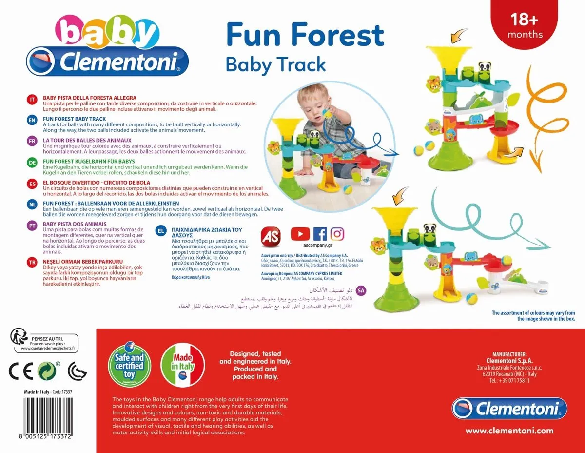Clementoni Baby Knikkerbaan Fun Forest 17337 - Multicolor