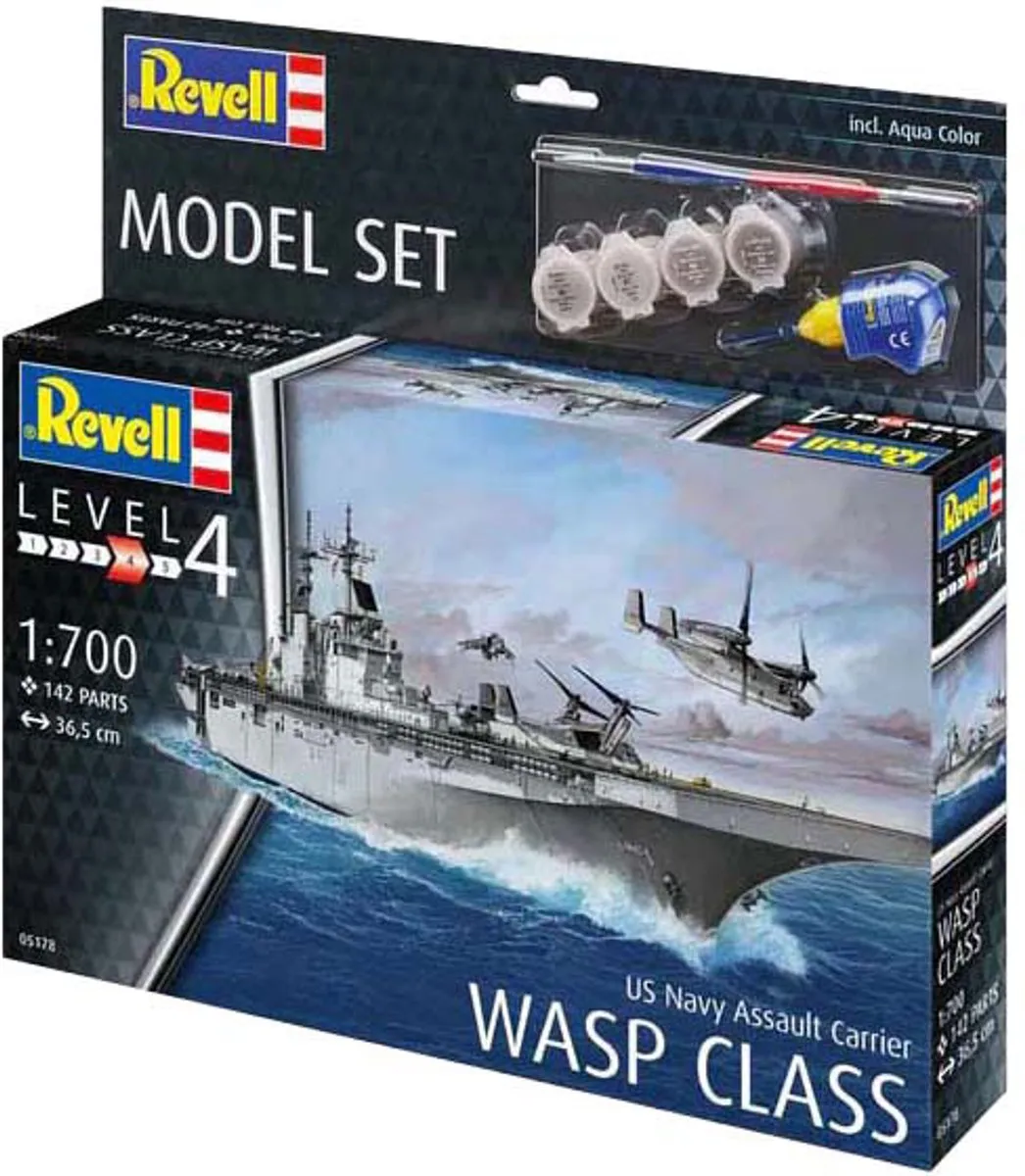 Revell 65178 Assault Carrier USS Wasp Class Modelbouwpakket 1:700 - Multi