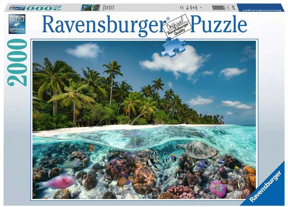 Ravensburger 17441 Legpuzzel Een duik op de Malediven - 2000 Stukken Multicolor
