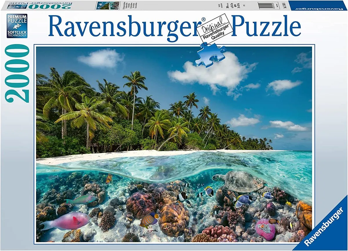 Ravensburger 17441 Legpuzzel Een duik op de Malediven - 2000 Stukken Multicolor
