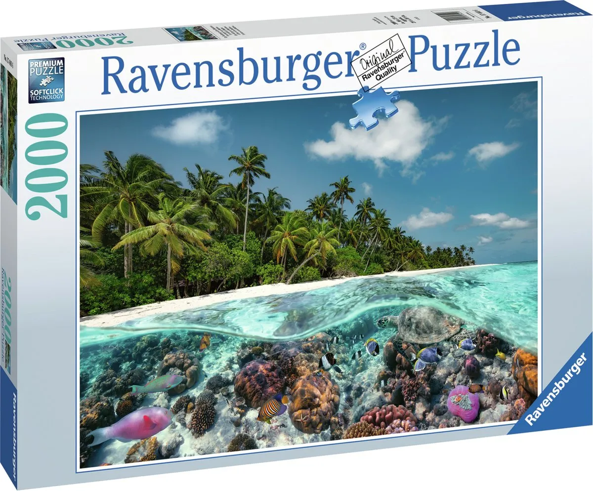 Ravensburger 17441 Legpuzzel Een duik op de Malediven - 2000 Stukken Multicolor
