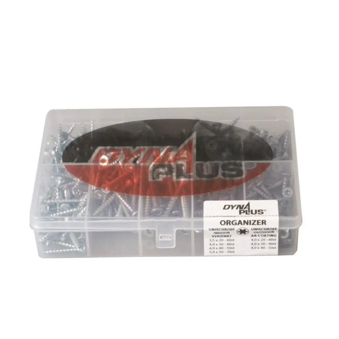 Dynaplus Organizer Torx Schroeven 3.5x25mm - 60 Stuks - AR-Coating/Verzinkt