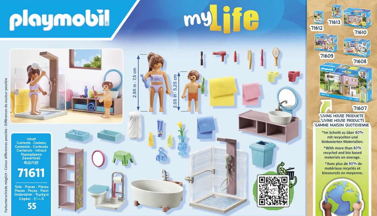 Playmobil My Life Badkamer 71611 - Multicolor