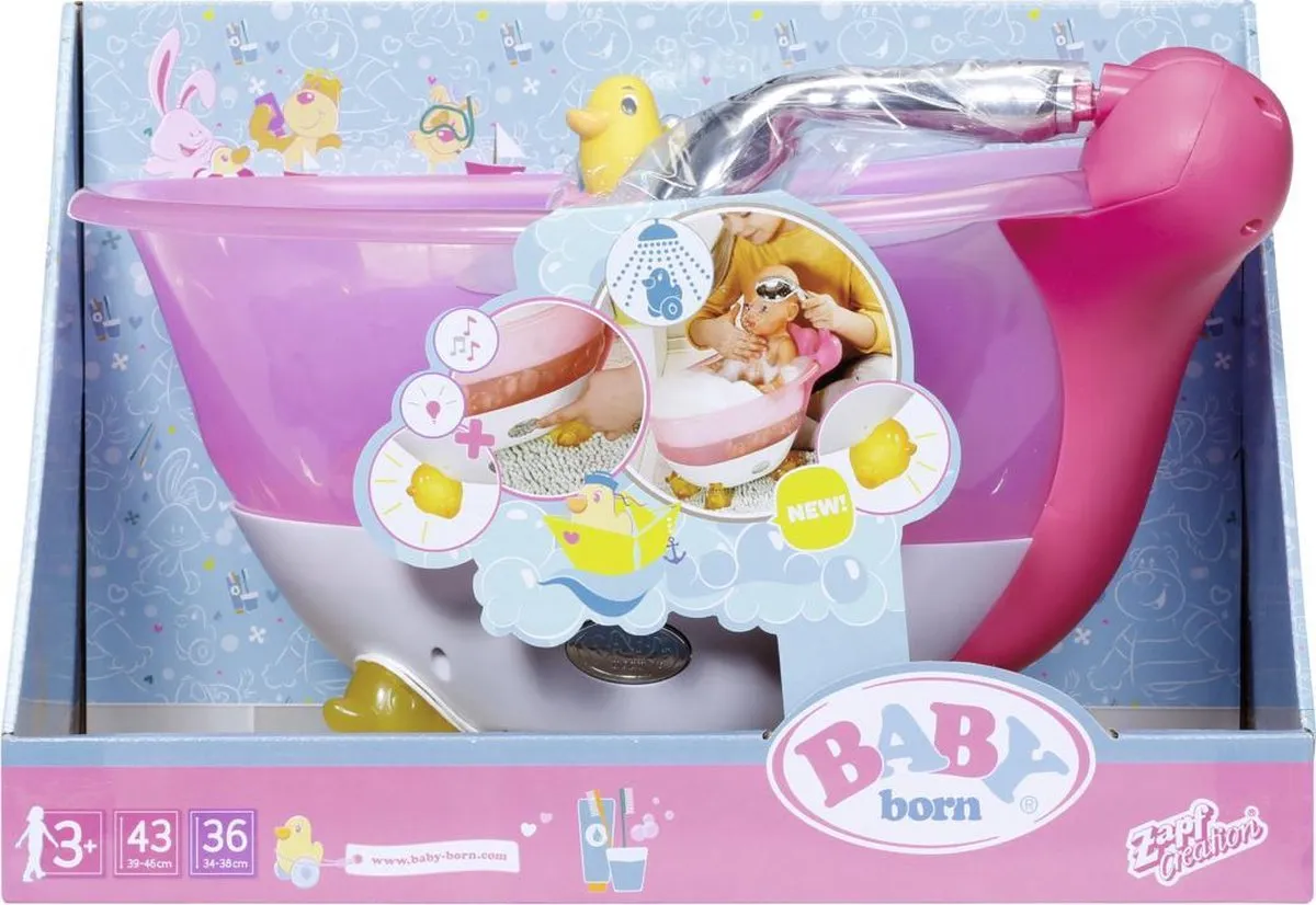 Baby Born Bad Poppenbad 831908 - Roze - afbeelding 4 van 6