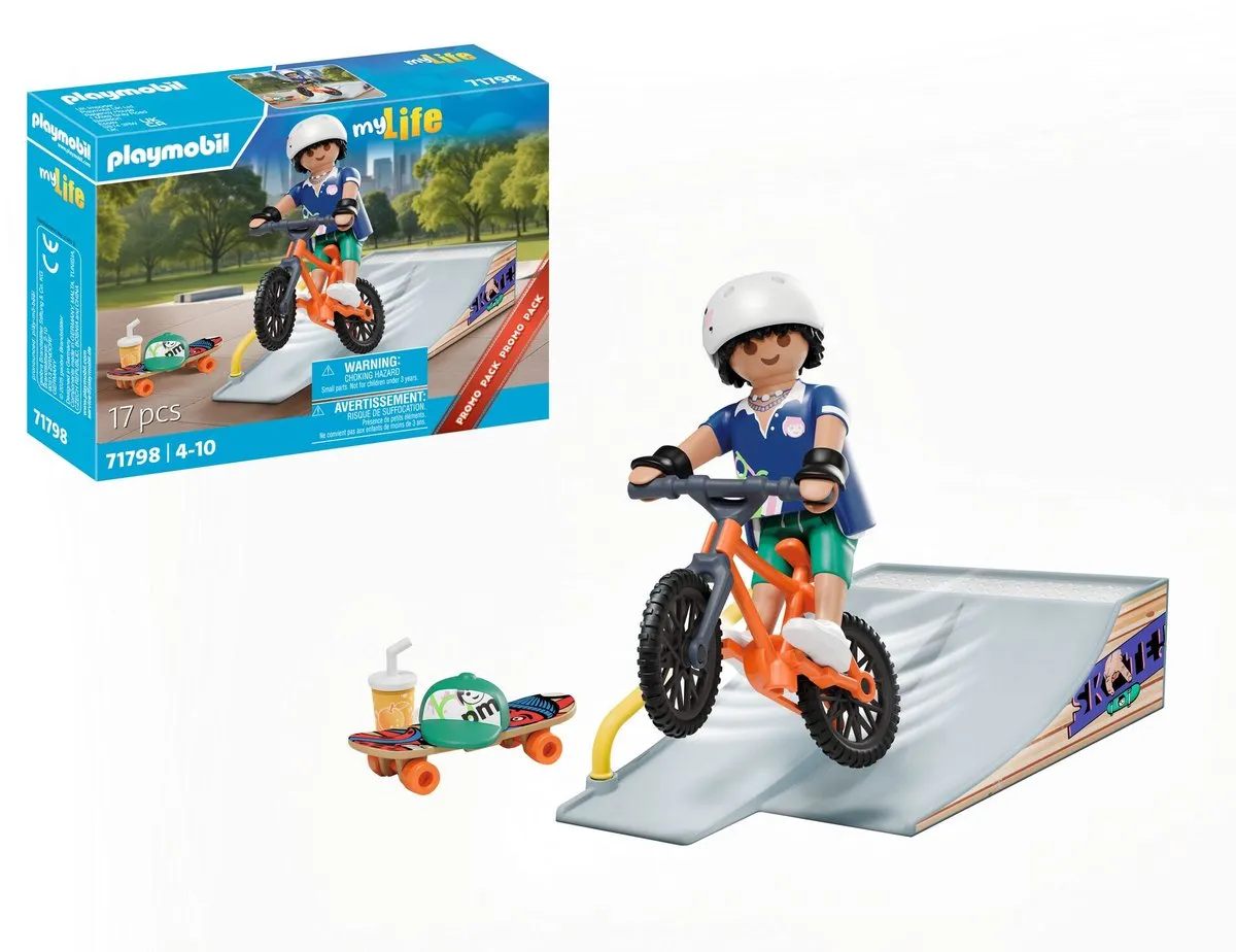 Playmobil Skateboard met helling 71798 - Multicolor