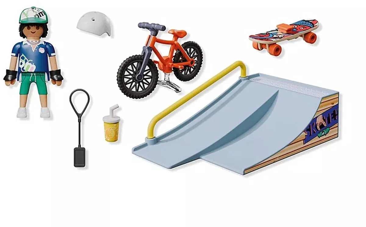 Playmobil Skateboard met helling 71798 - Multicolor