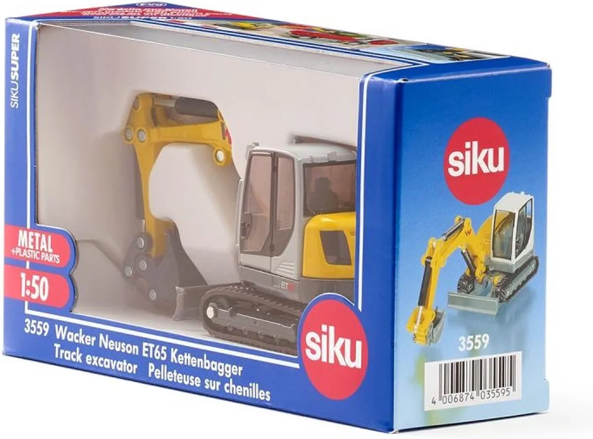 SIKU 3559 Wacker Neuson ET65 Rupsgraafmachine 1:50 - Geel