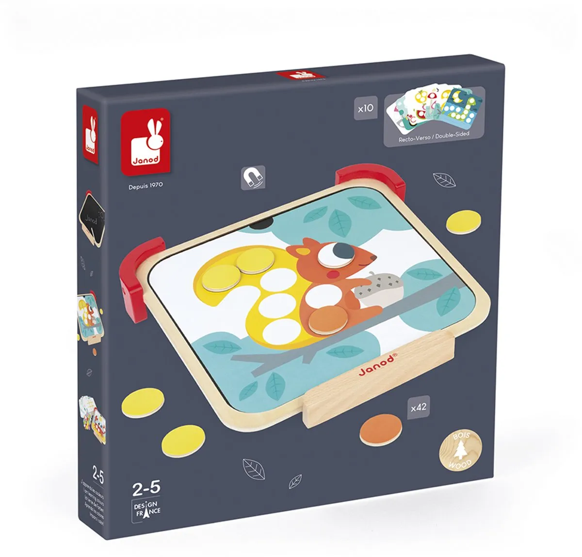 Janod Ik Leer Kleuren Magneetbord - 42 Stippen - Multi - afbeelding 6 van 6