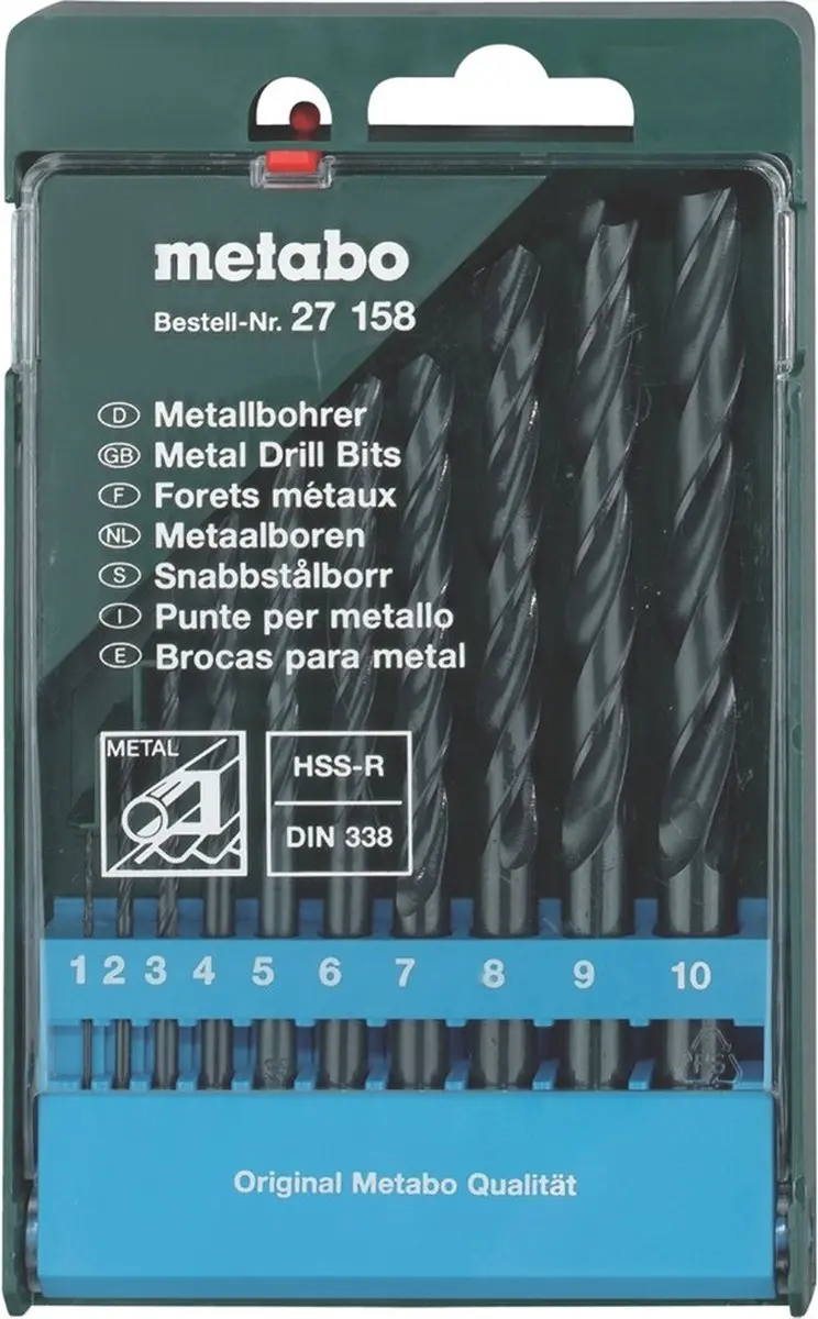 Metabo 627158000 HSS-R-borencassette 10-delig