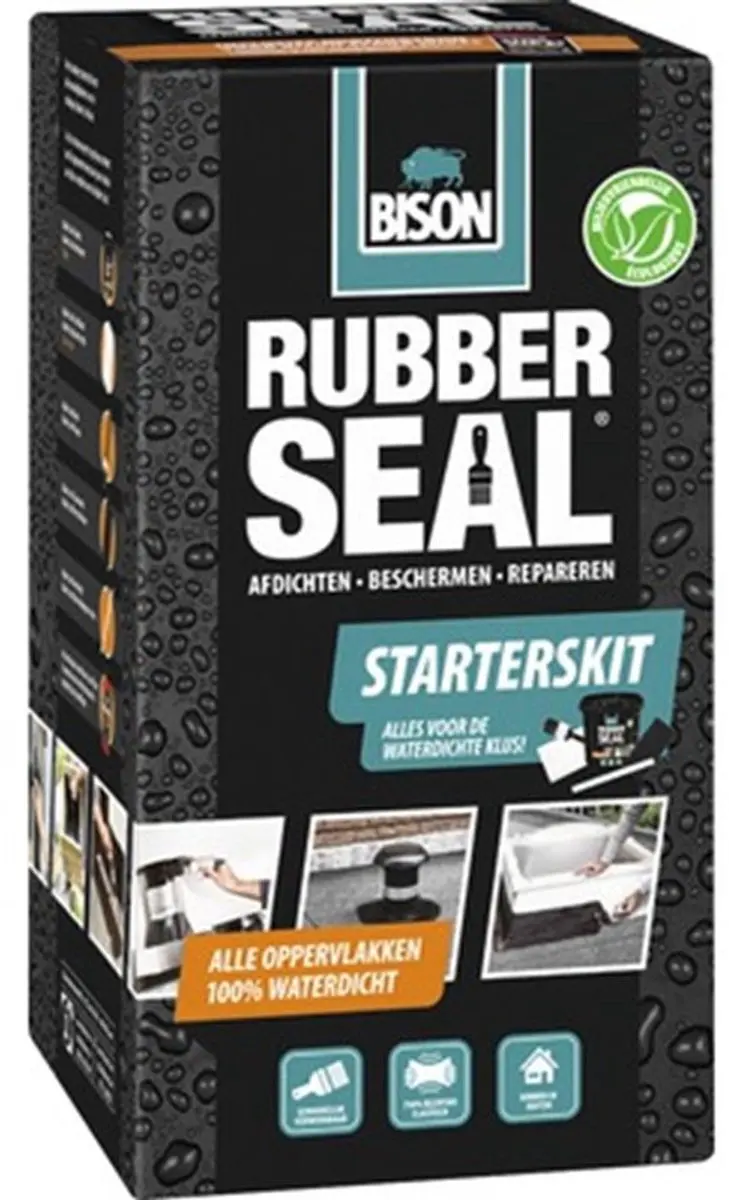 Bison Rubber Seal Reparatiekit 750ml - o.a. Hout/Beton/Metalen daken