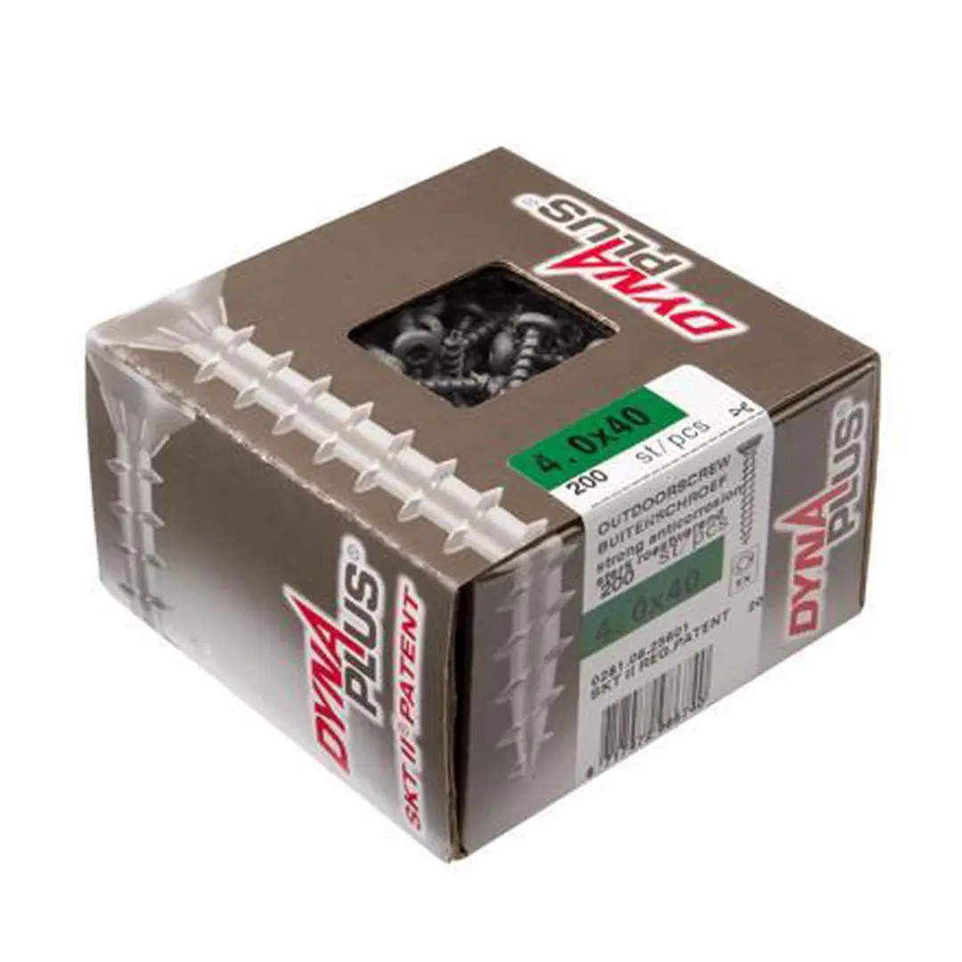 Dynaplus Unischroeven Torx 20 AR-Coating 4x50mm - 200 Stuks - Antraciet