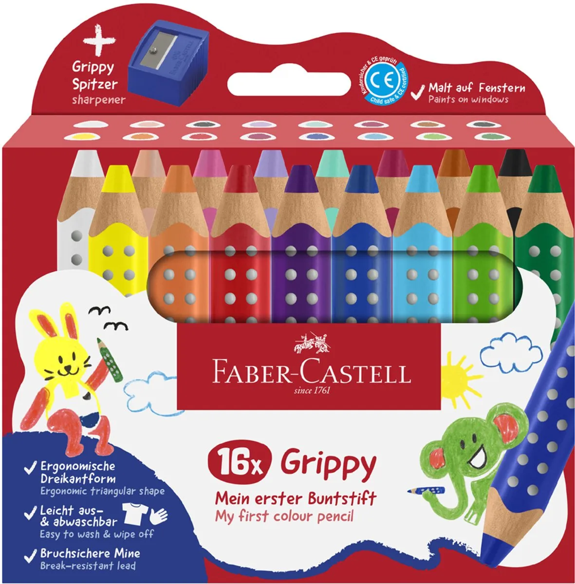 Faber-Castell Grippy XXL Kleurpotlood - 10 Stuks Meerkleurig