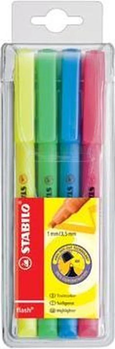 STABILO Flash 4 Kleuren