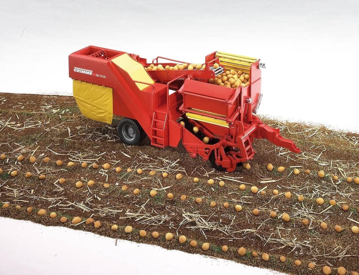 Bruder 2130 Grimme SE 75-3 Aardappelrooimachine - Rood