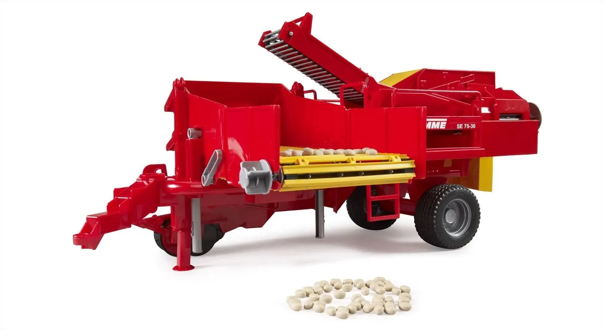 Bruder 2130 Grimme SE 75-3 Aardappelrooimachine - Rood