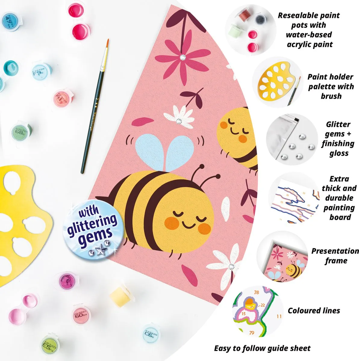 Ravensburger Creart Happy Bumblebees Schilderen op Nummer