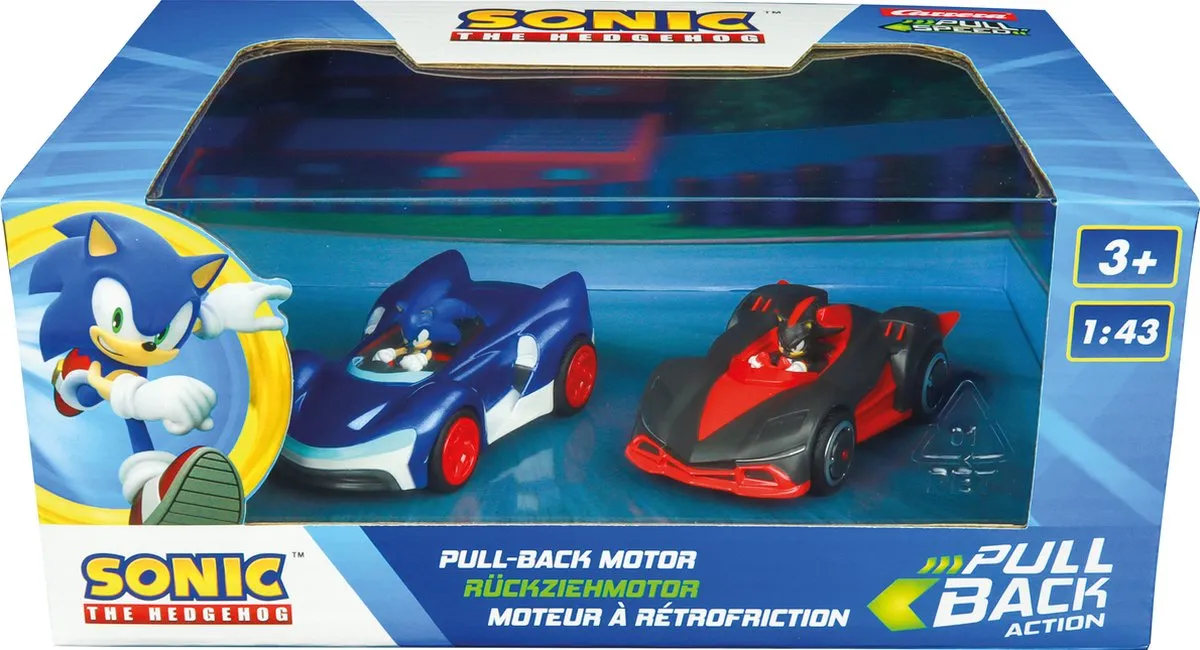 Carrera Sonic the Hedgehog Pull Back Auto 1:43