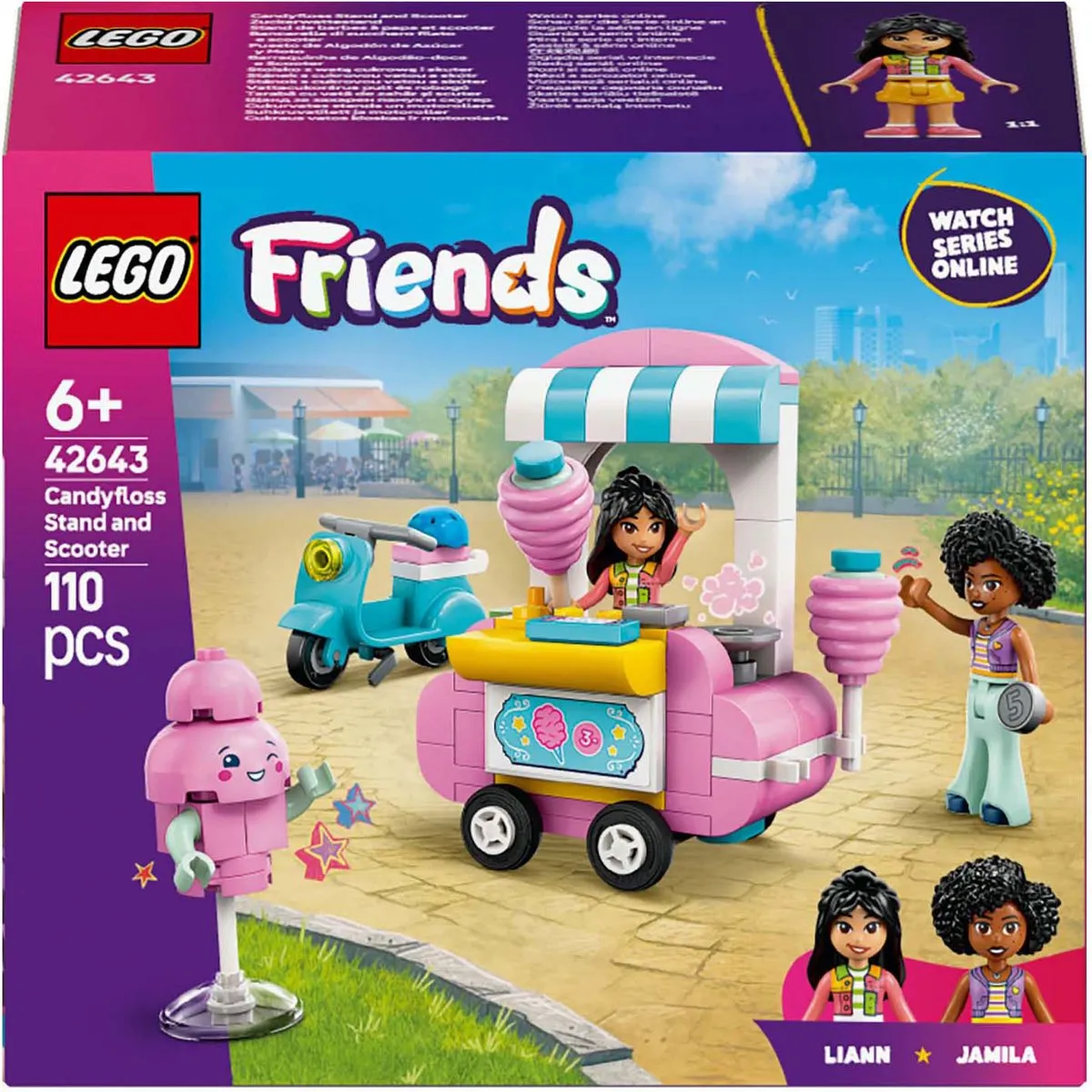 LEGO Friends Suikerspinkraam & Scooter Set 42643 - 2 Minifiguren