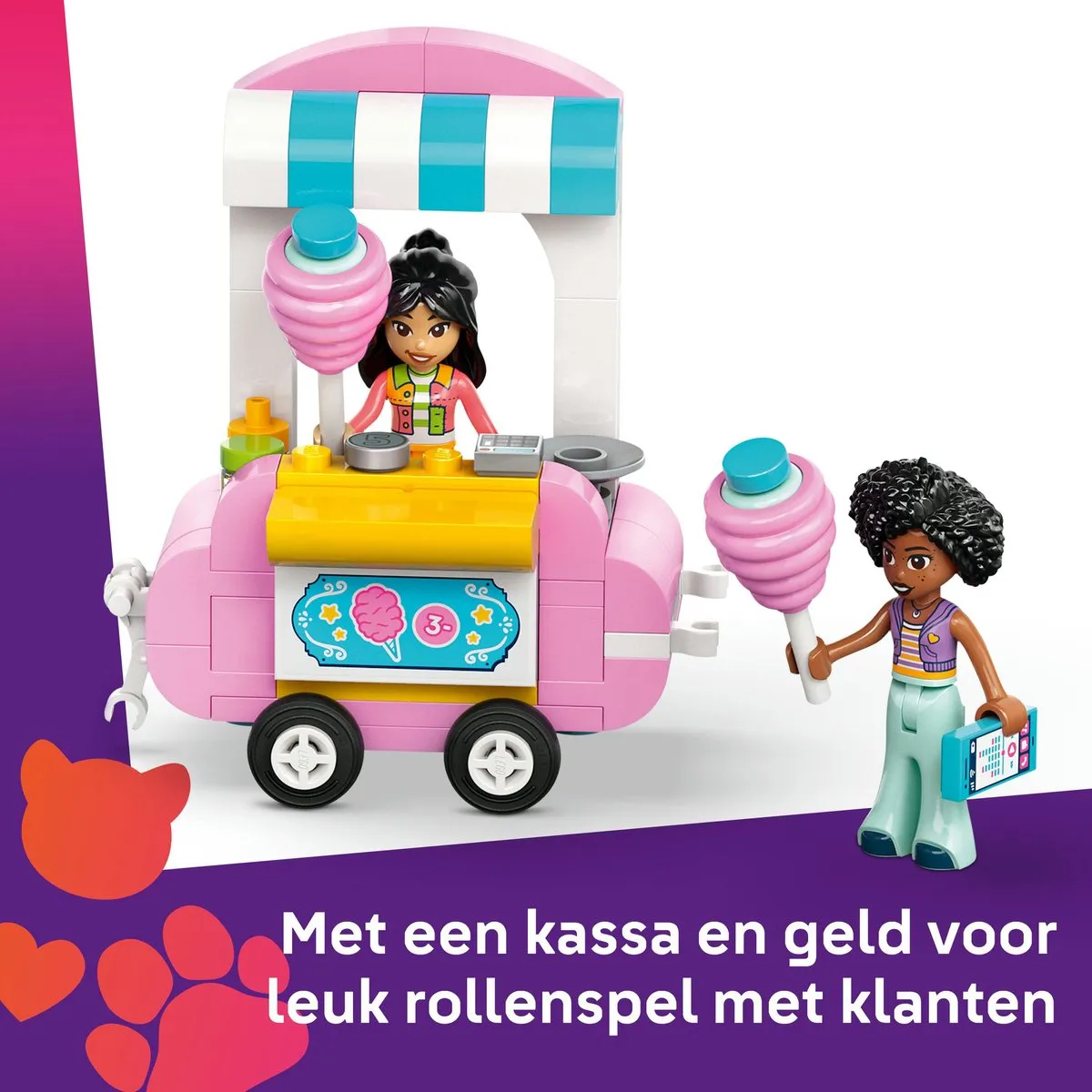 LEGO Friends Suikerspinkraam & Scooter Set 42643 - 2 Minifiguren - afbeelding 6 van 6