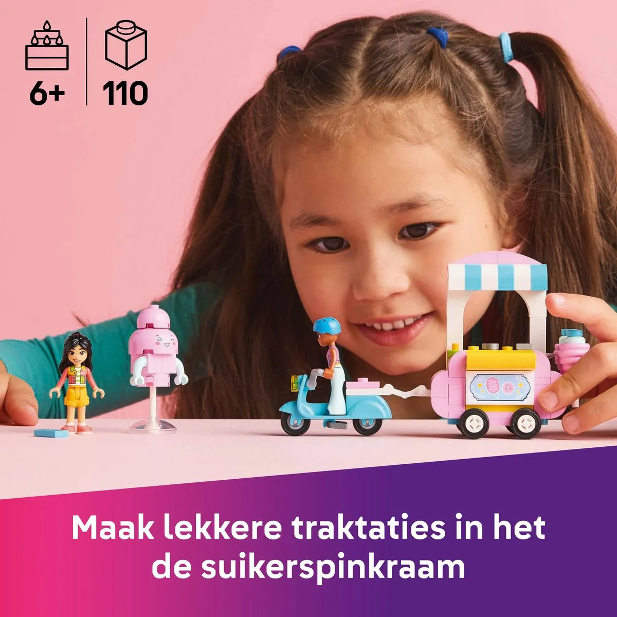 LEGO Friends Suikerspinkraam & Scooter Set 42643 - 2 Minifiguren