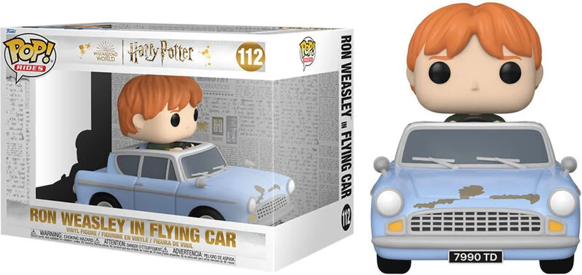Funko Harry Potter POP! Rides Ron met Auto 15cm - Chamber of Secrets Anniversary