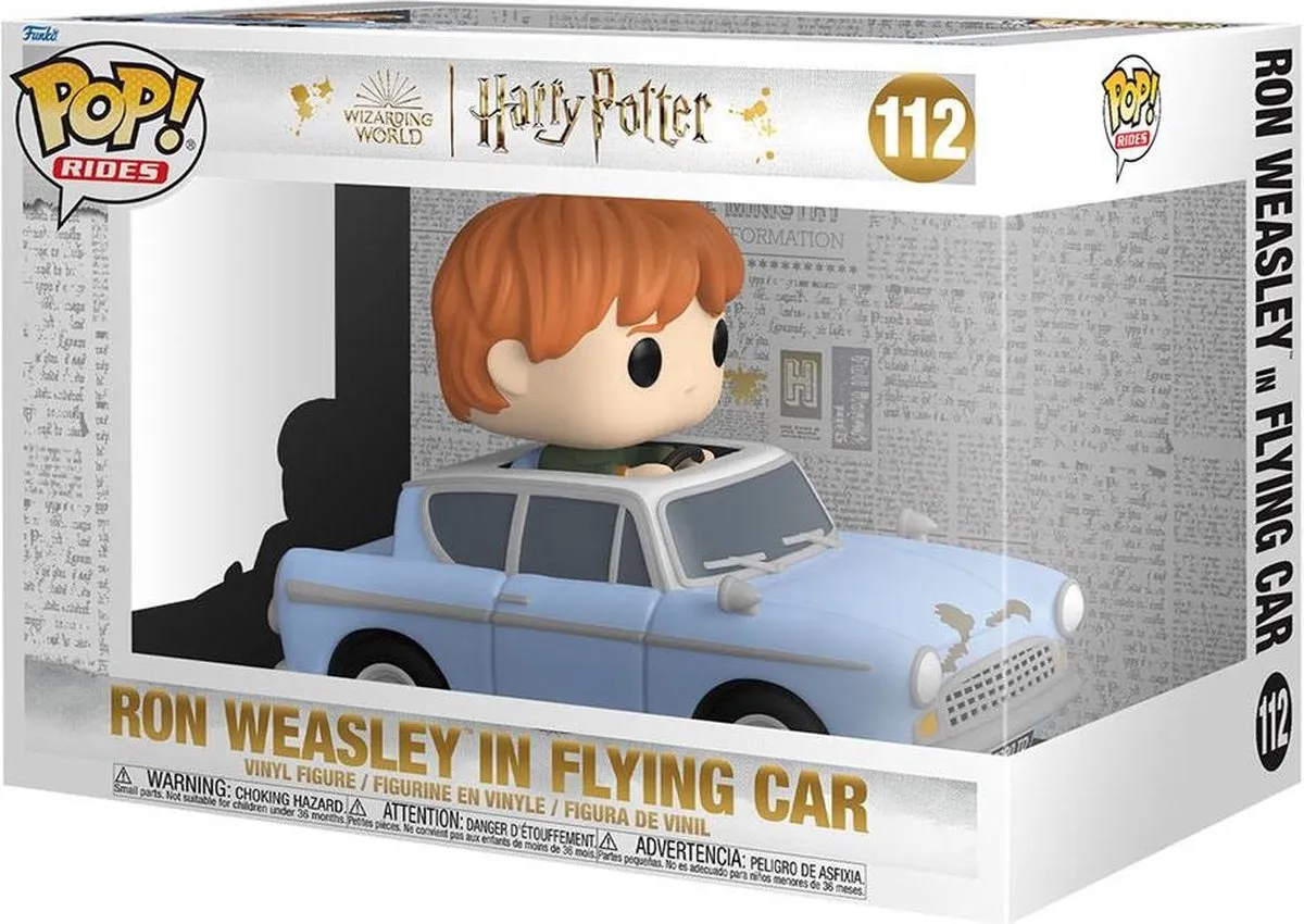 Funko Harry Potter POP! Rides Ron met Auto 15cm - Chamber of Secrets Anniversary
