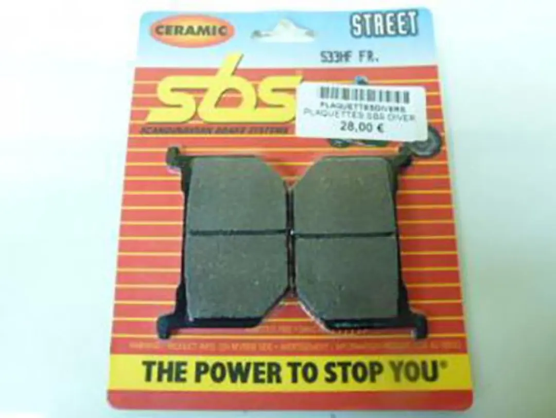 SBS Plaquette de frein 533HF - Suzuki 250 GN 1986-1997 - Zwart - afbeelding 2 van 4