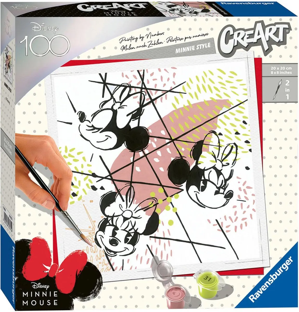 Ravensburger Minnie Mouse 2 D100 Schilderen op nummer - Multicolor