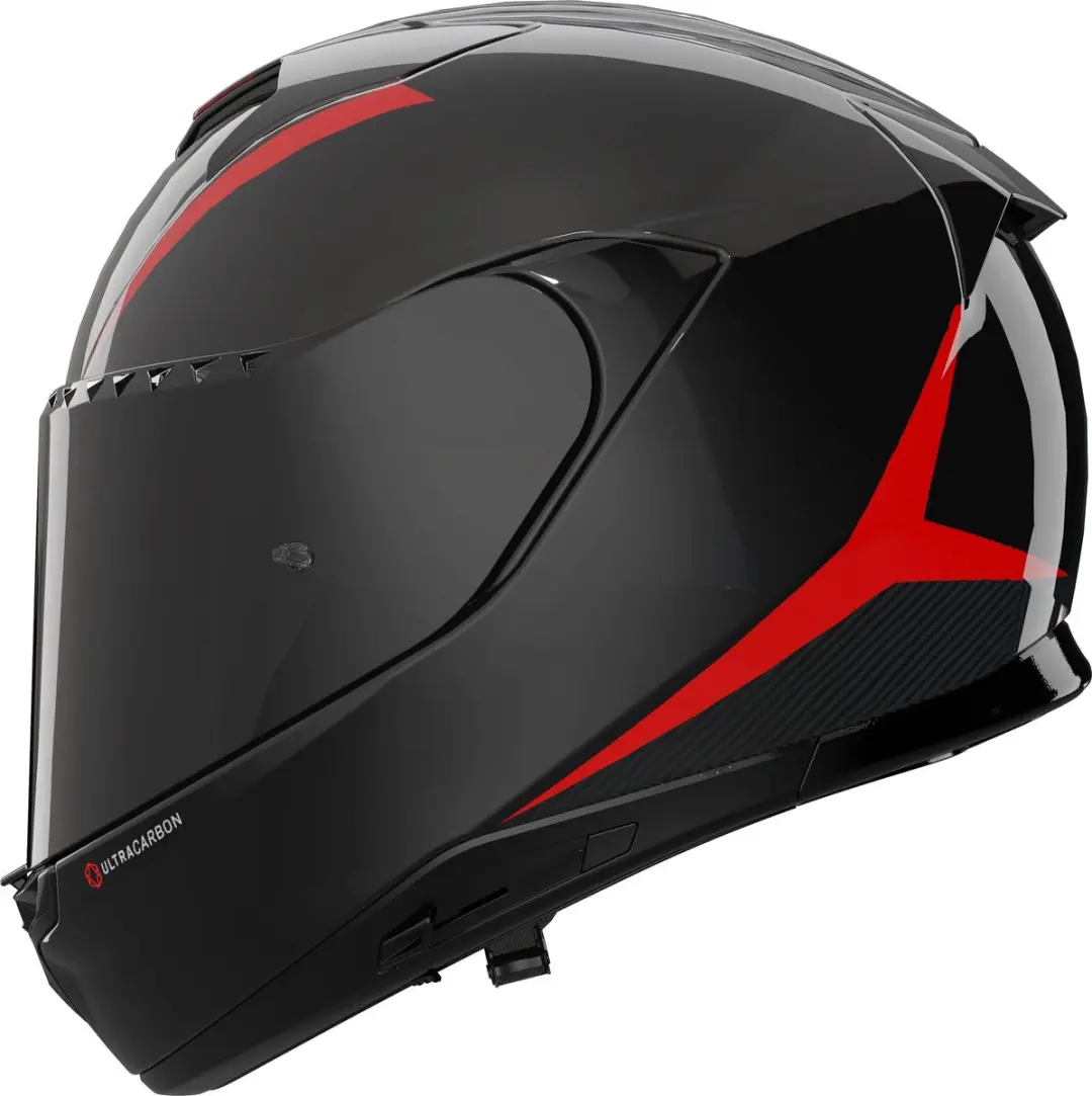 Nolan X-904 Ultra Carbon Emblema Helm - S - Zwart/Rood - afbeelding 2 van 6