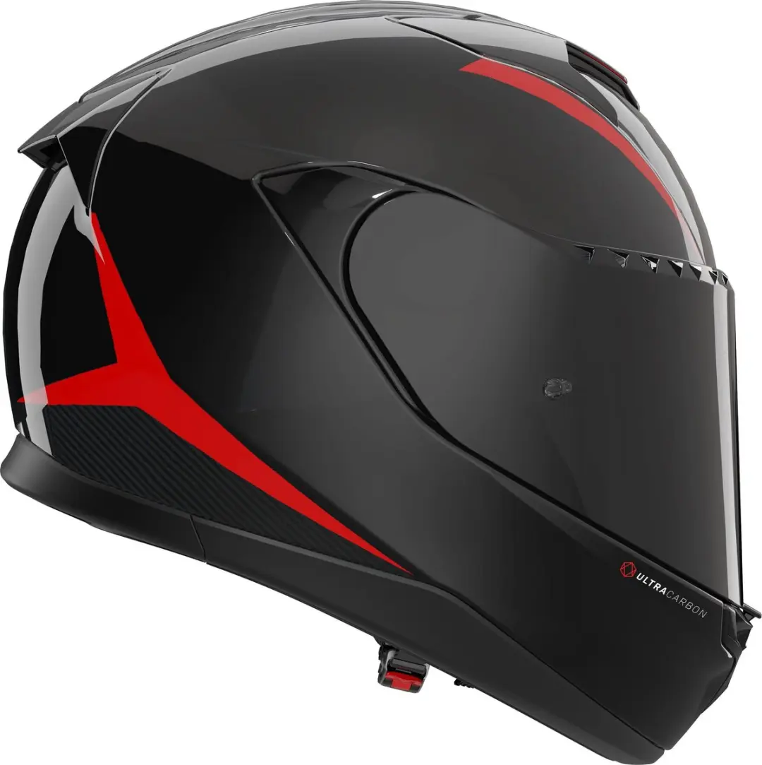 Nolan X-904 Ultra Carbon Emblema Helm - S - Zwart/Rood - afbeelding 5 van 6