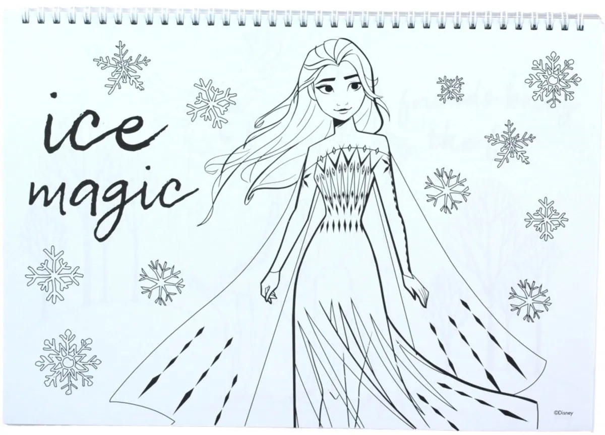 Disney Frozen Hart Spiraalschetsboek - 40 Pagina's Multi