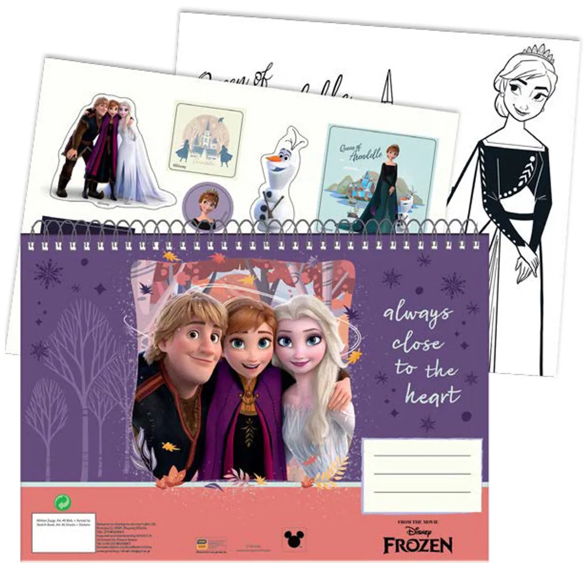Disney Frozen Hart Spiraalschetsboek