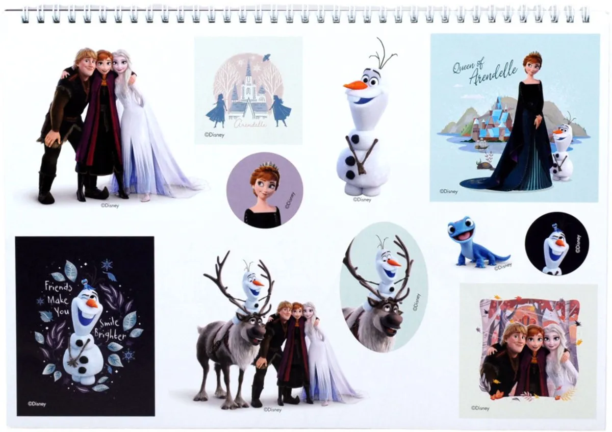 Disney Frozen Hart Spiraalschetsboek - 40 Pagina's Multi