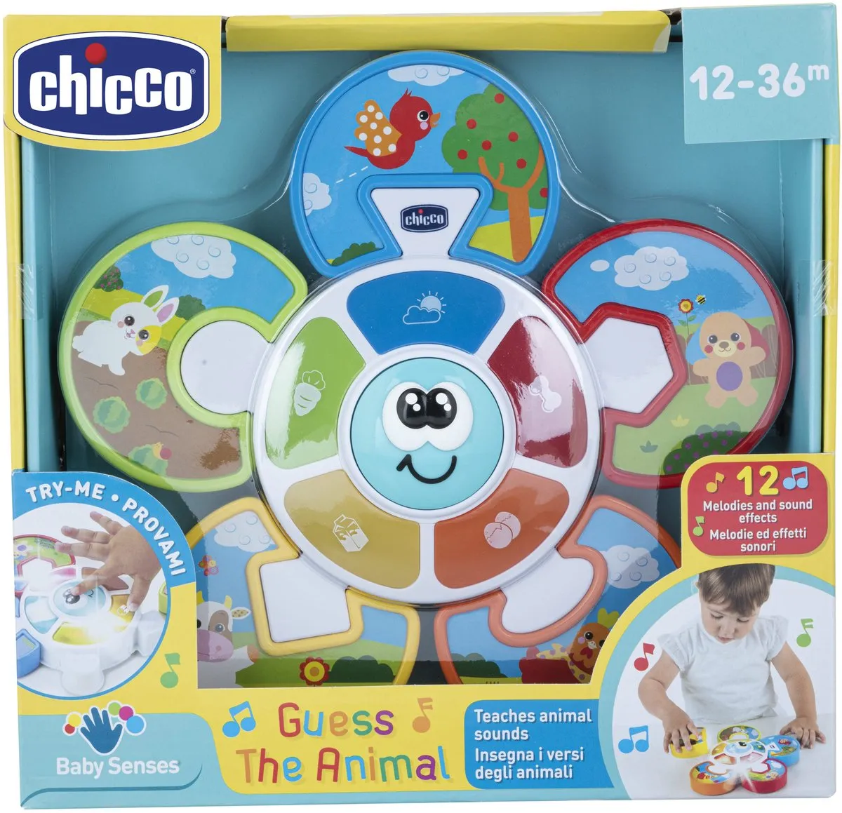 Chicco Guess the Animal Puzzel - 6 Stukjes - Multicolor - afbeelding 3 van 6