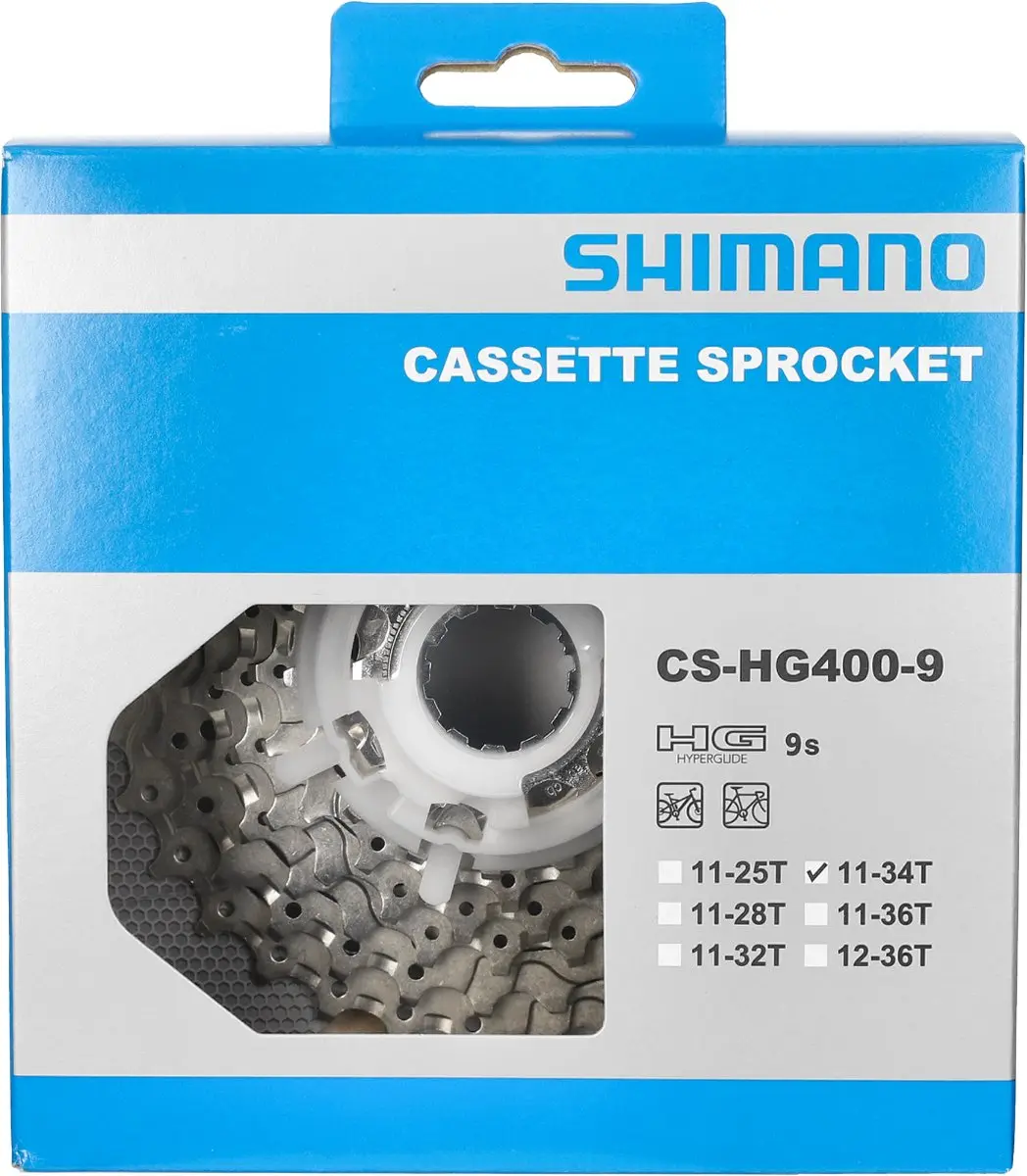 Shimano HG400 9-speed Cassette 11-34T - Zilver