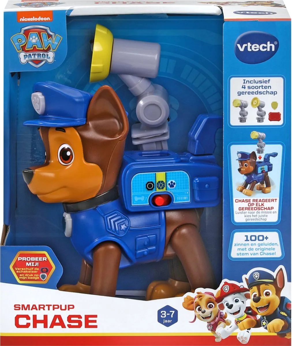 VTech PAW Patrol SmartPup Chase Speelfiguur - Blauw